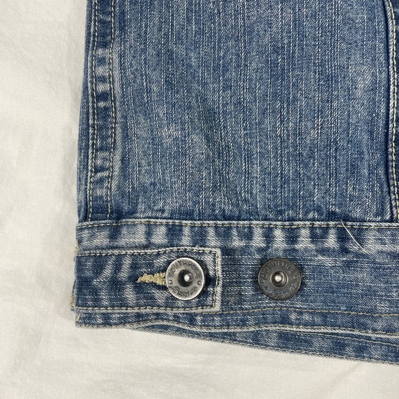 Southpole Premiun Mens Blue Biker Patched Denim Vest Size L - Picture 13 of 15